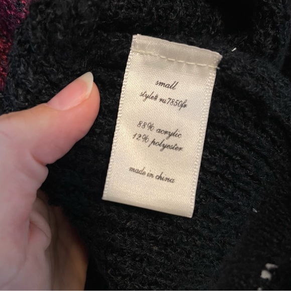 Like New Francesca’s Striped Color Block Cardigan Sweater With Fray, Size Small - Picture 7 of 8